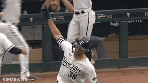 Two Men Sitting At Table Saying Twinswin GIF