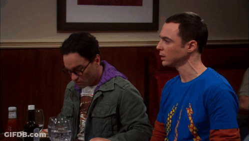 Two Men Sitting At Table With Ketchup And Water GIF