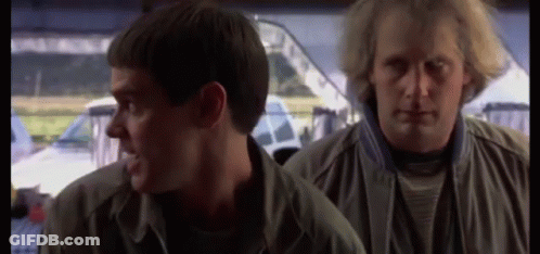 Two Men Sitting In Car Making Funny Face GIF