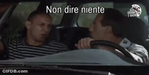 Two Men Sitting In Car Non Dire Niente GIF