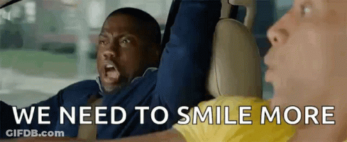 Two Men Sitting In Car We Need To Smile More GIF