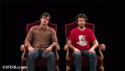 Two Men Sitting In Chairs I've Got Hurt Feelings GIF