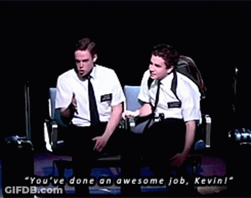 Two Men Sitting One Saying You've Done An Awesome Job Kevin GIF