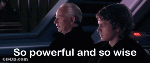 Two Men Sitting With So Powerful And Wise GIF