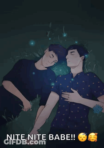Two Men Sleeping Nite Nite Babe GIF