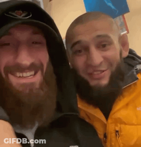 Two Men Smiling Posing GIF
