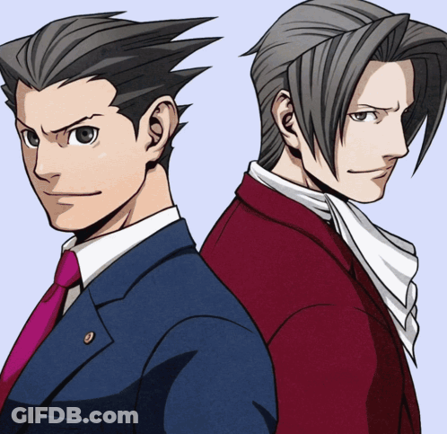 Two Men Standing Back To Back One Wearing Red Jacket GIF
