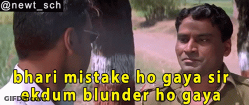 Two Men Standing Bhari Mistake Ho Gaya Sir Ekdum Blunder Ho Gaya GIF