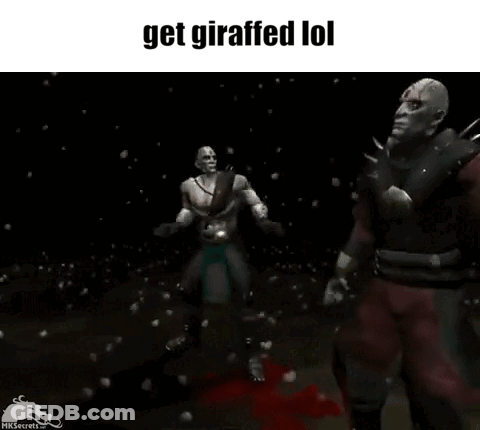Two Men Standing In Dark Room GIF
