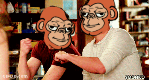 Two Men Standing In Front Of City Skyline GIF