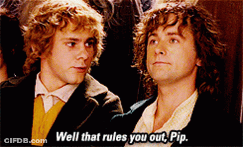Two Men Standing Next To Each Other One Says Well That Rules You Out Pip GIF