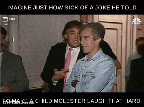 Two Men Standing Next To Each Other Saying Imagine Just How Sick Of A Joke He Told GIF