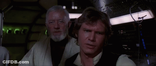 Two Men Standing Next To Each Other Saying It's Too Big To Be A Space Station GIF