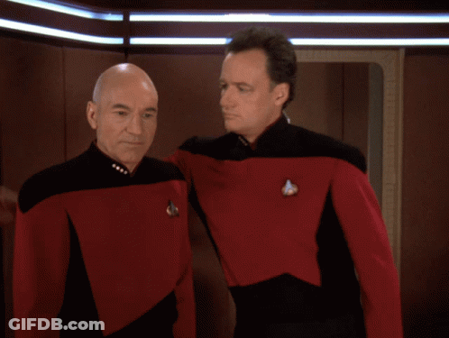 Two Men Standing Next To Each Other Saying Pals GIF