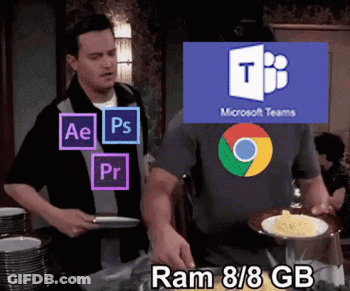 Two Men Standing Next To Each Other With A Microsoft Teams Logo On Their Shirt GIF