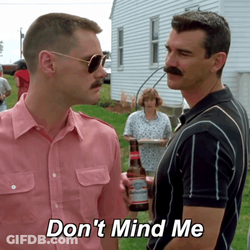 Two Men Standing Next To Each Other With One Holding A Budweiser GIF