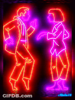 Two Men Standing Next To Peter The Mischief Maker Poster GIF