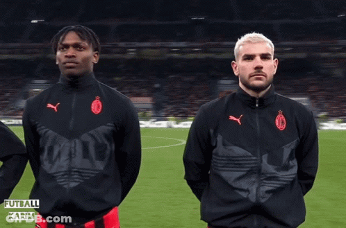 Two Men Standing On Soccer Field Futbol Karim GIF