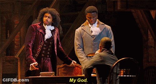 Two Men Standing Saying My God GIF