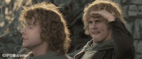 Two Men Standing Saying What Are You Doing GIF