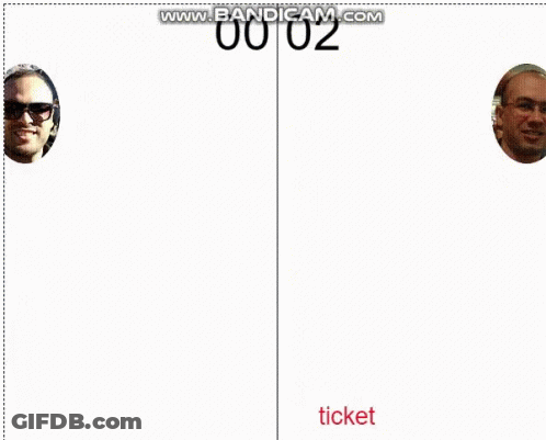 Two Men Standing Together Saying Ticket GIF