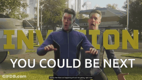 Two Men Standing Together You Could Be Next GIF