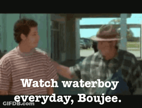 Two Men Standing Watch Waterboy Everyday Boujee GIF