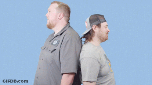 Two Men Standing With I Got Your Back GIF