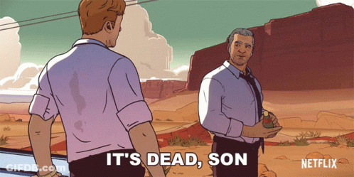 Two Men Standing With Its Dead Son GIF