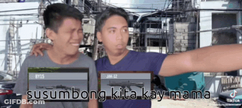 Two Men Standing With JK12 Sign GIF
