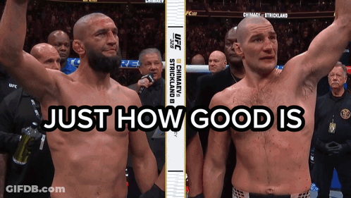 Two Men Standing With Just How Good Is GIF