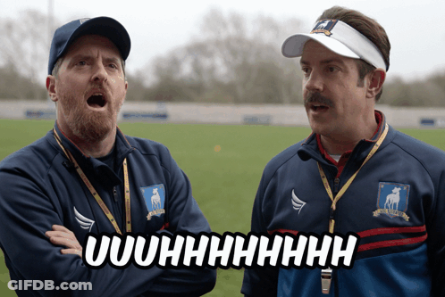 Two Men Standing With Uuuhh GIF