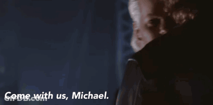 Two Men Staring Saying Come With Us Michael GIF