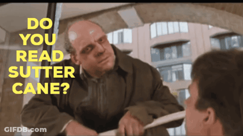 Two Men Talk Do You Read Sutter Cane GIF