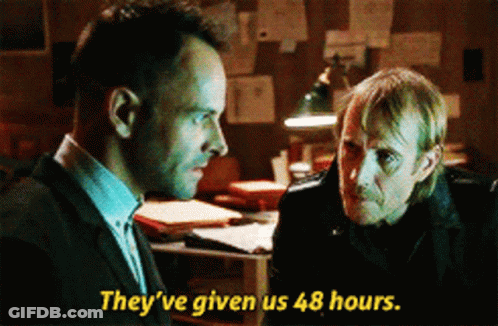 Two Men Talking About 48 Hours GIF