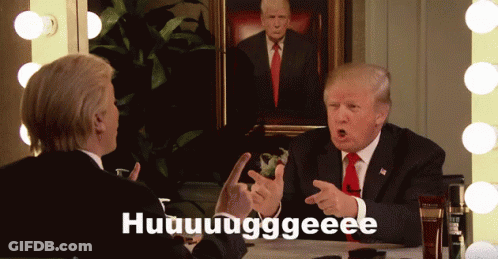 Two Men Talking Huuuuuuuggeee GIF