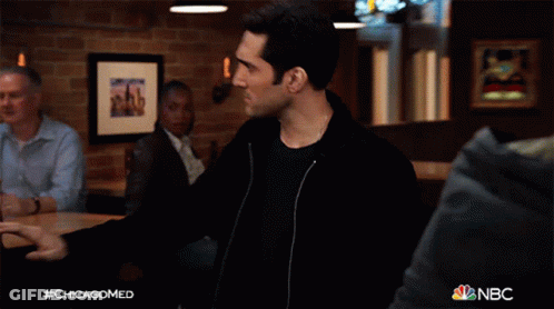 Two Men Talking In Bar #Chicagomed GIF