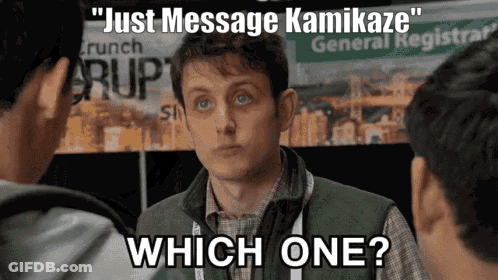 Two Men Talking Just Message Kamikaze GIF