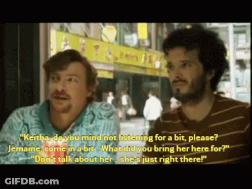 Two Men Talking Keitha Do You Mind Not Listening GIF