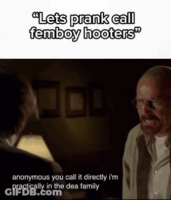 Two Men Talking Lets Prank Call Femboy Hooters GIF