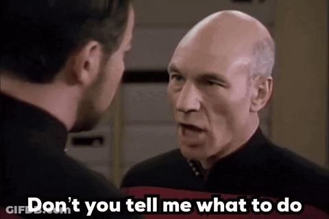Two Men Talking One Saying Don't You Tell Me What To Do GIF
