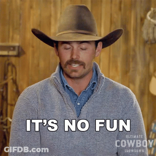 Two Men Talking Saying Oh You're No Fun Anymore GIF