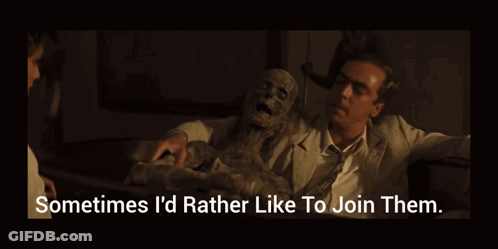 Two Men Talking Saying Sometimes I'd Rather Like To Join Them GIF