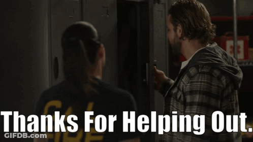 Two Men Talking Thanks For Helping Out GIF