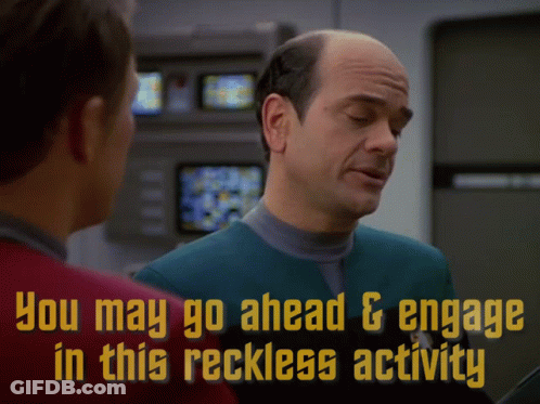 Two Men Talking You May Go Ahead Engage In This Reckless Activity GIF