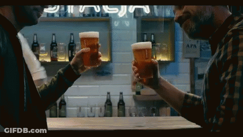 Two Men Toasting With IPA Beer GIF