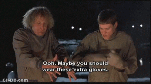 Two Men Wearing Gloves GIF