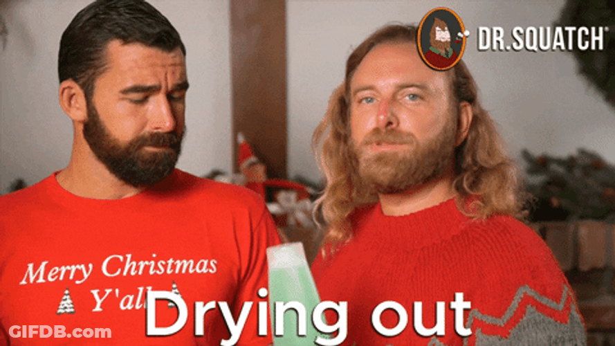 Two Men Wearing Ugly Sweater GIF