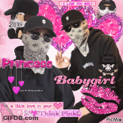 Two Men With Bandanas And Princess Babygirl GIF