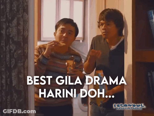 Two Men With Best Gila Drama Harini Doh GIF